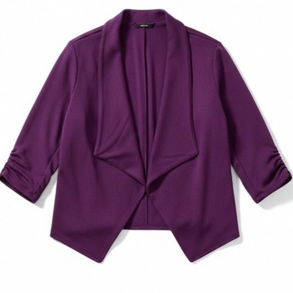 3X CASUAL 3/4 SLEEVE PURPLE BLAZER-NWT